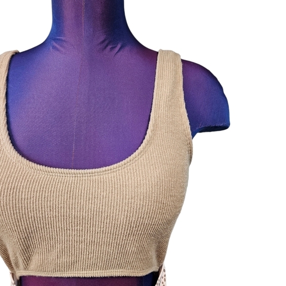 Unbranded Neutral Cut Out One Piece Swim Suit Bathing Suit Size Medium Women Q15 - Picture 2 of 9